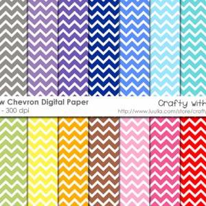 Rainbow Chevron Digital Paper