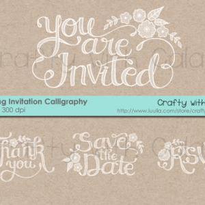 Lace Wedding Invitation Calligraphy