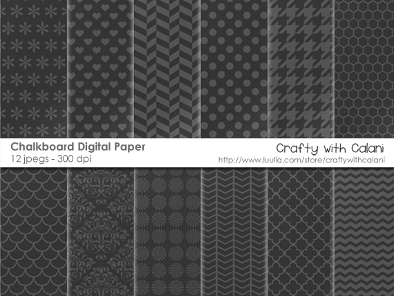 Chalkboard Digital Paper on Luulla
